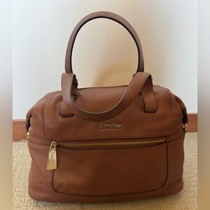 Calvin Klein Brown Leather Women's Bag
